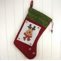 10" Christmas Ornament Elk Custom Stocking